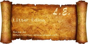 Litter Edina névjegykártya